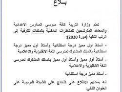 رابط نتائج ترقيات الأساتذة 2022 تونس