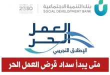 متى يبدأ سداد قرض العمل الحر